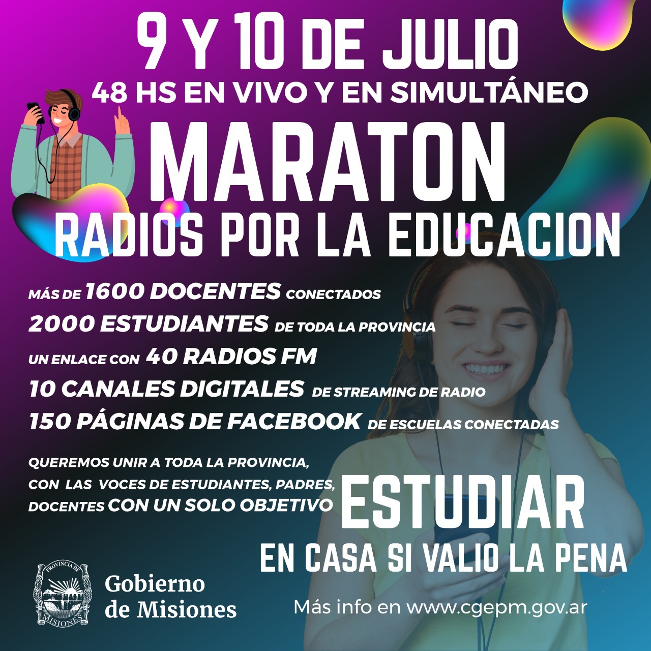 La maratón de radios por la educación unirá las voces de unos 2000 estudiantes misioneros