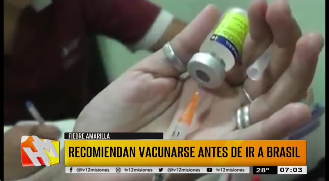 Recomiendan vacunarse contra la fiebre amarilla antes de viajar a Brasil