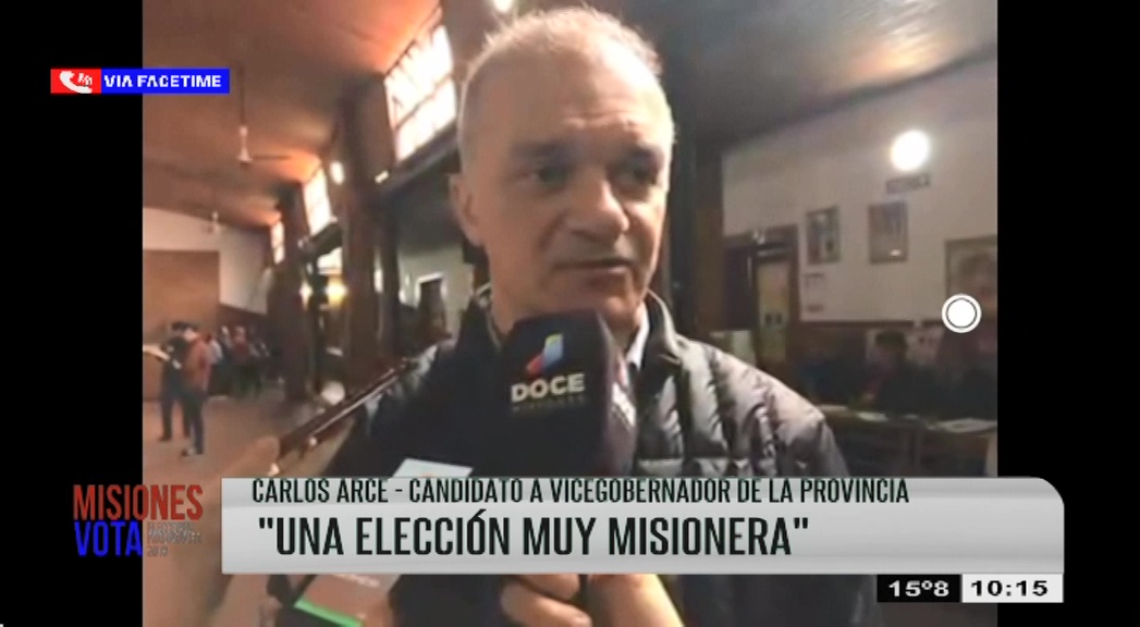 Carlos Arce, candidato a Vicegobernador de la provincia emitió su voto