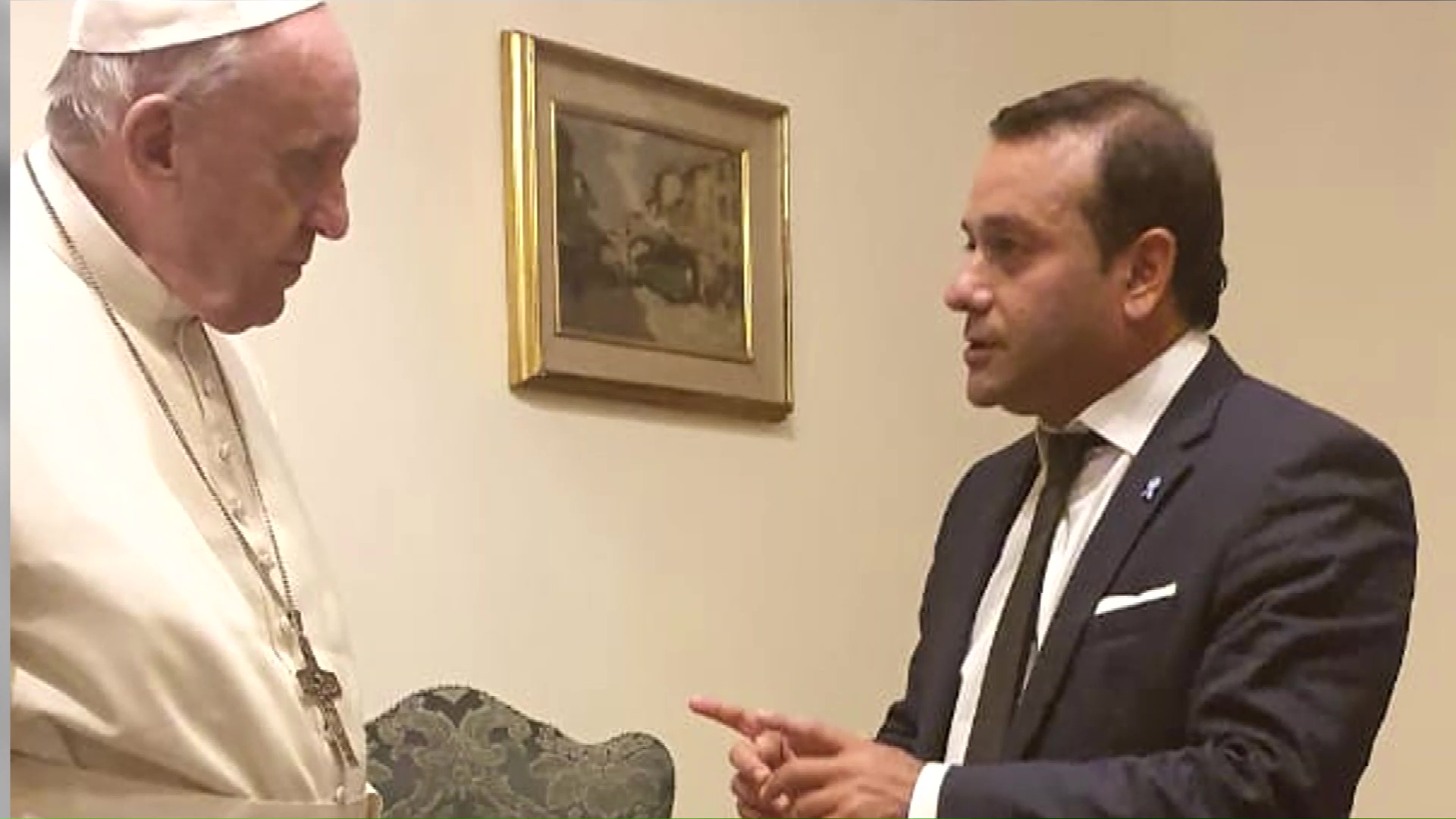 Emotivo encuentro del Gobernador con el Papa