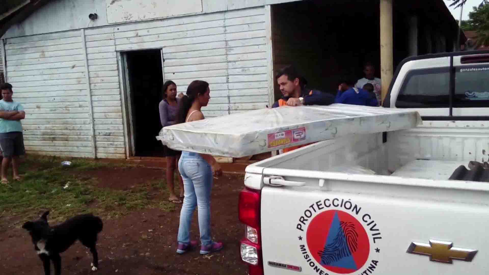 Confirman que más de 60 familias de Posadas y Montecarlo fueron asistidas por las lluvias