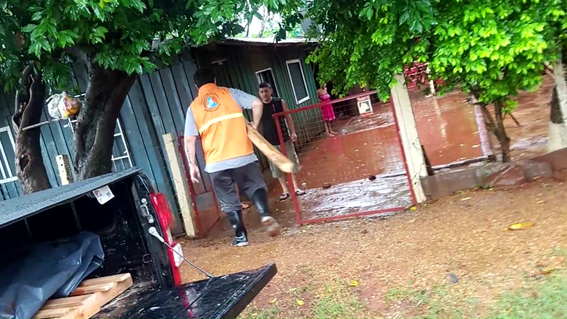 Zona sur: asistieron a 12 familias por las tormentas del fin de semana