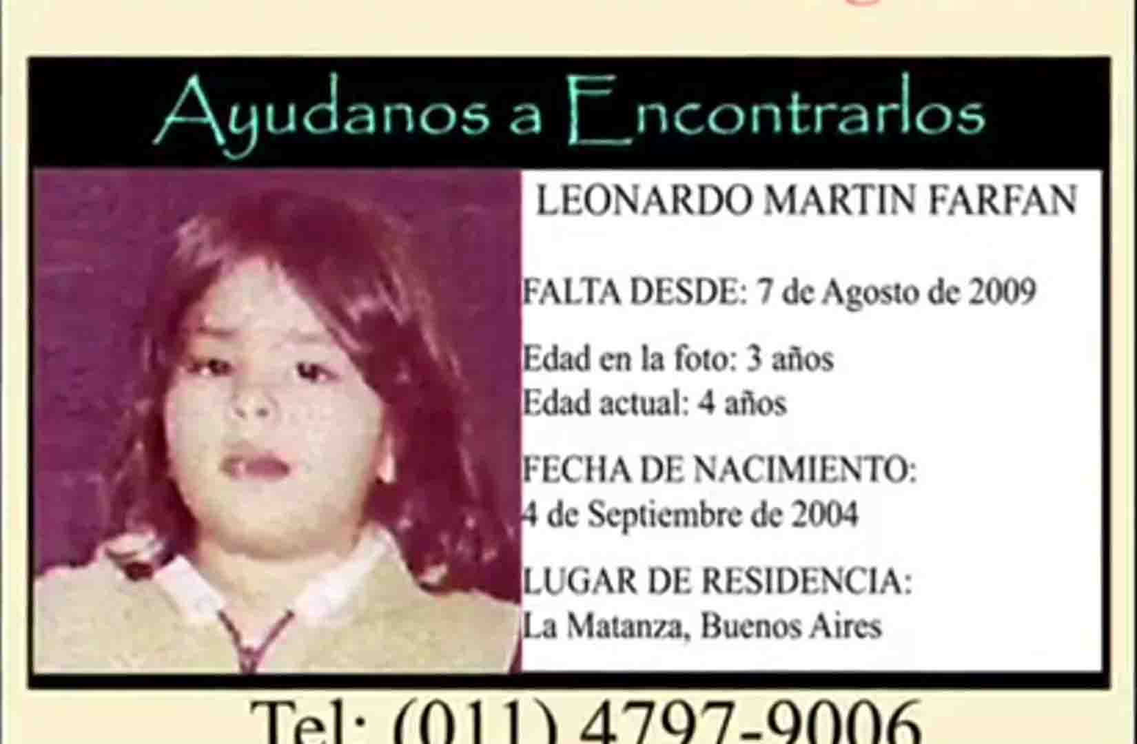 Posadas comenzó a trabajar con Missing Children Argentina 