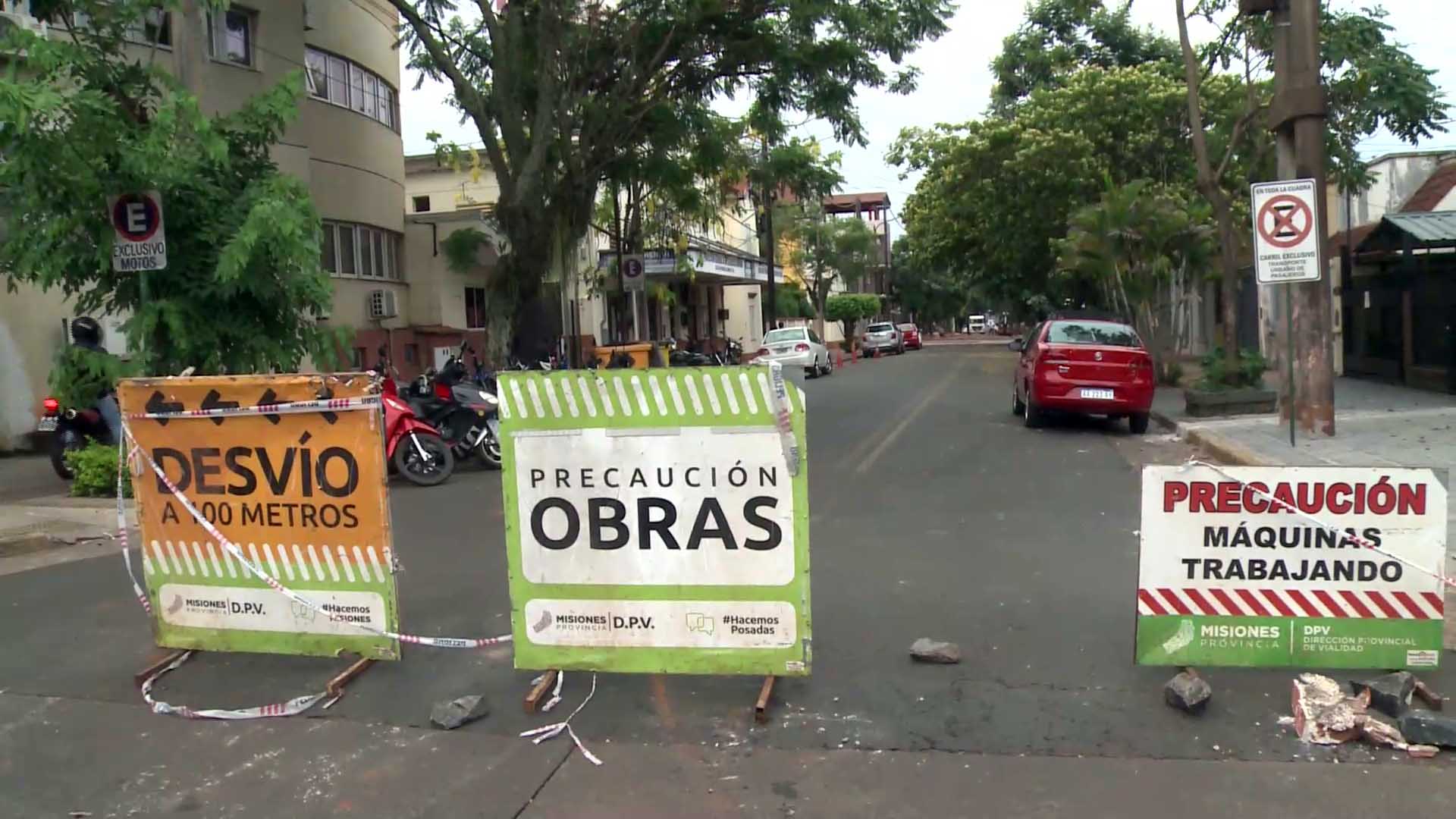 Obras en calle Buenos Aires para mejorar la circulación de buses articulados