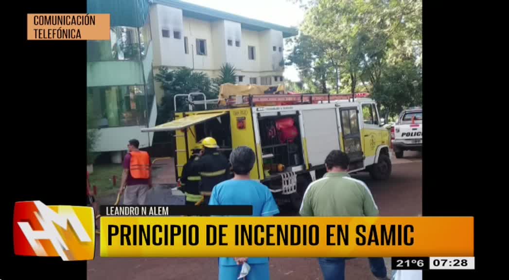 Leandro N. Alem: investigan un principio de incendio en el hospital samic