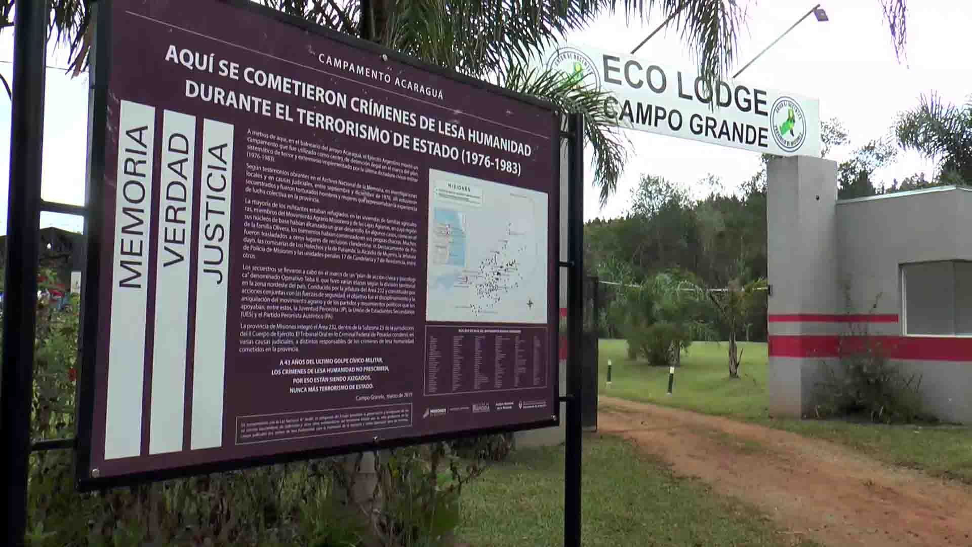 Campo Grande: señalizaron el campamento Acaraguá como centro de tortura