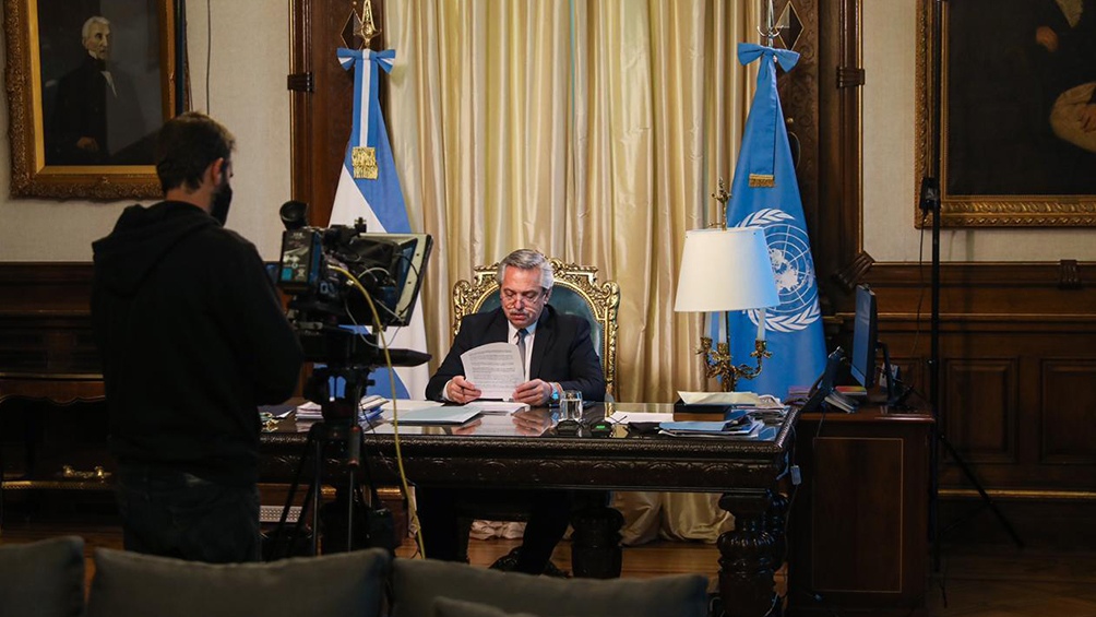 En su primer discurso ante la ONU, el Presidente llamó a "globalizar la solidaridad"