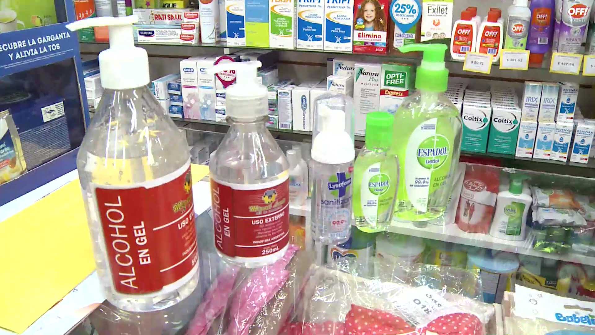 Aumentó la demanda de barbijos y alcohol en gel en farmacias de Posadas