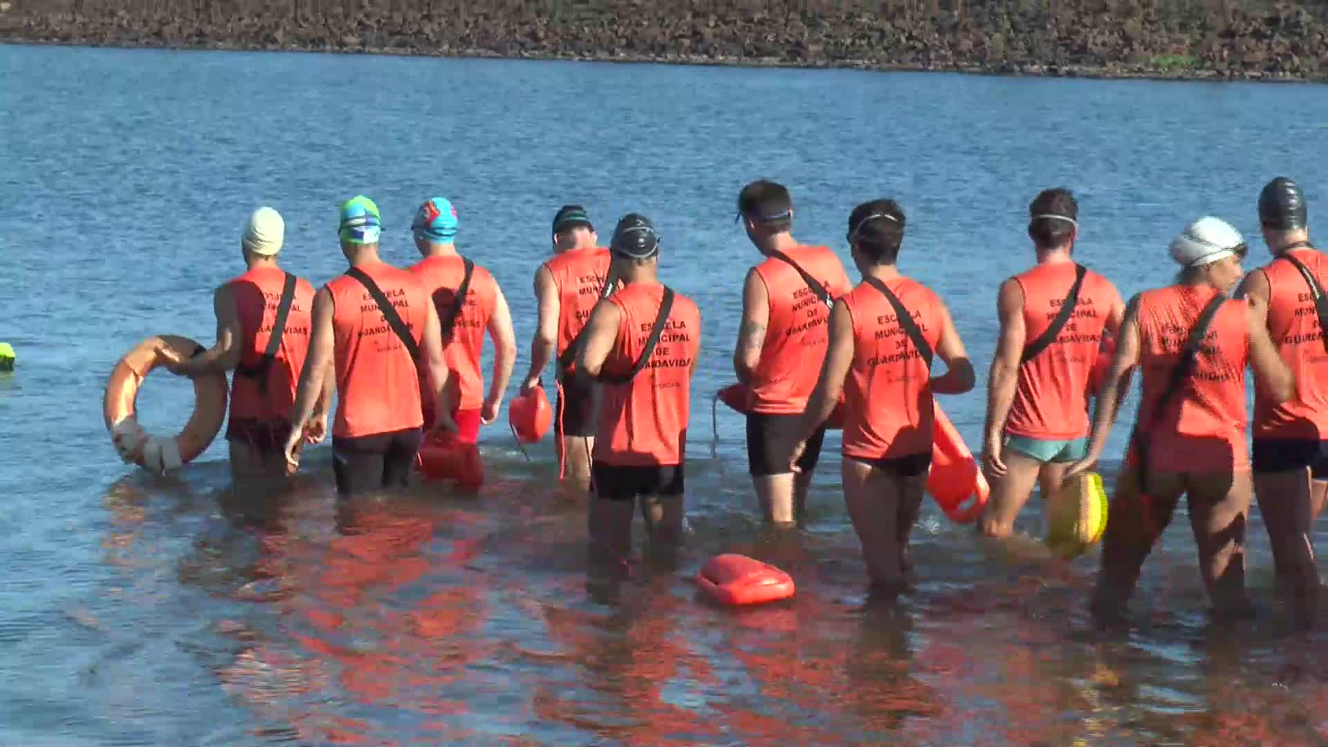 Desde El Brete al Pira Pytá: aspirantes a guardavidas rindieron hoy su examen en aguas abiertas