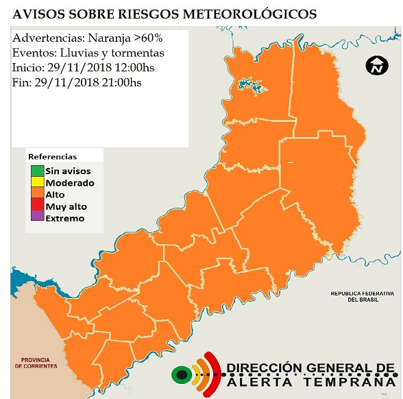 El tiempo en Misiones: advertencia naranja en toda la provincia ¿hasta cuándo?