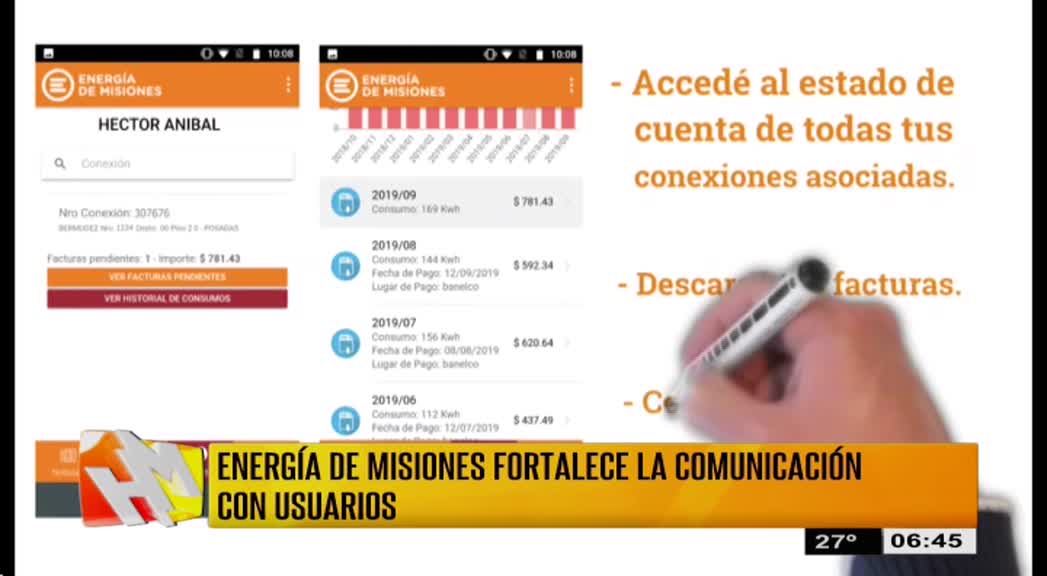 Energía de Misiones creo aplicación para celulares: desde el celular podés pagar la factura de energía